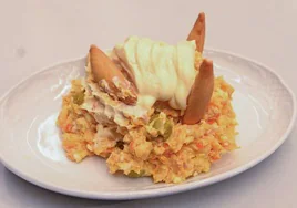 Ensaladilla rusa con la que Pampín Bar ha ganado el concurso.