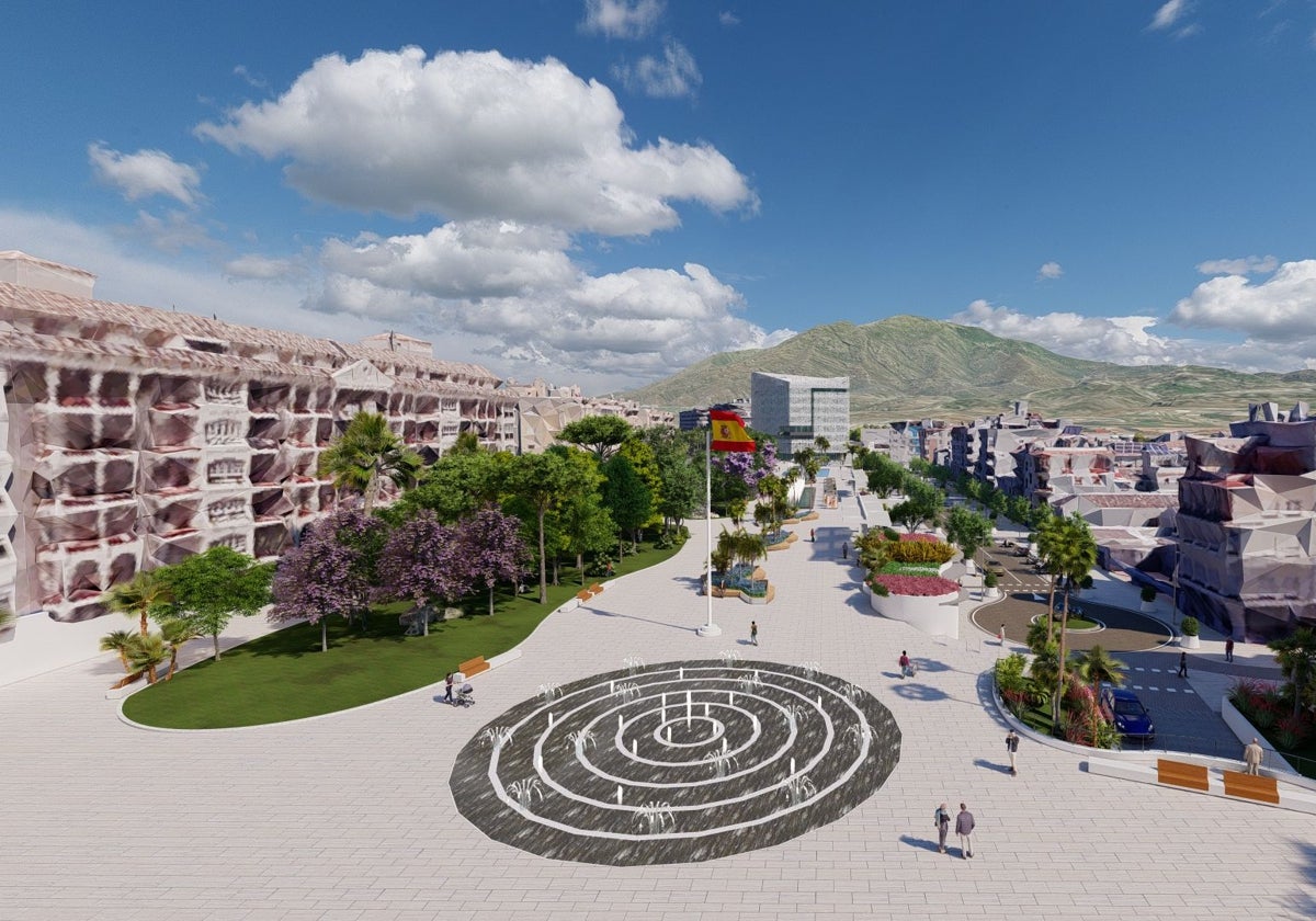 Infografía del Bulevar Parque Central de Estepona.