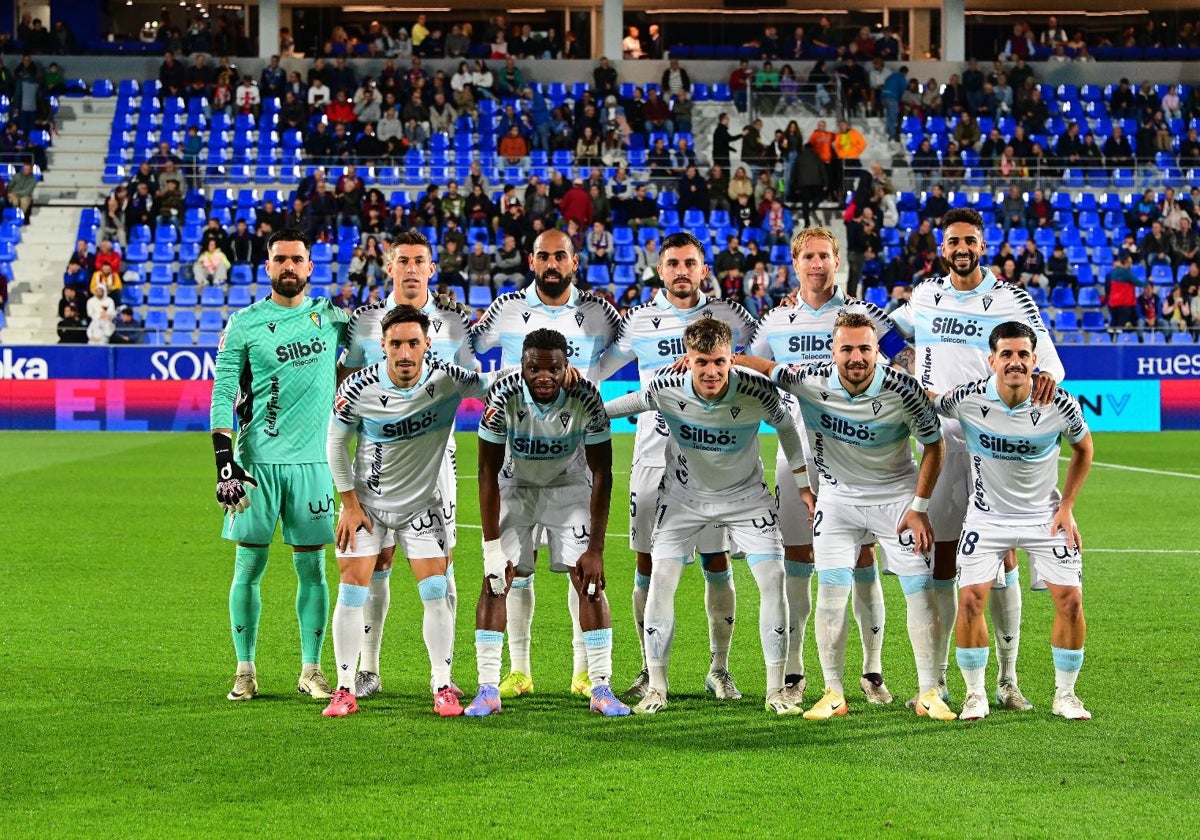 El once del Cádiz de la pasada jornada, en el partido frente al Huesca.