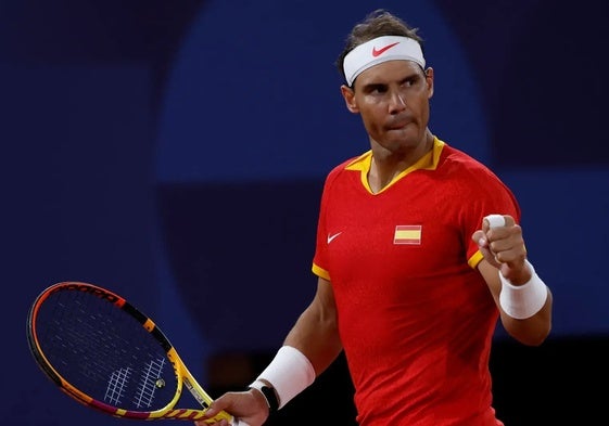 Rafa Nadal, representando a la selección española.