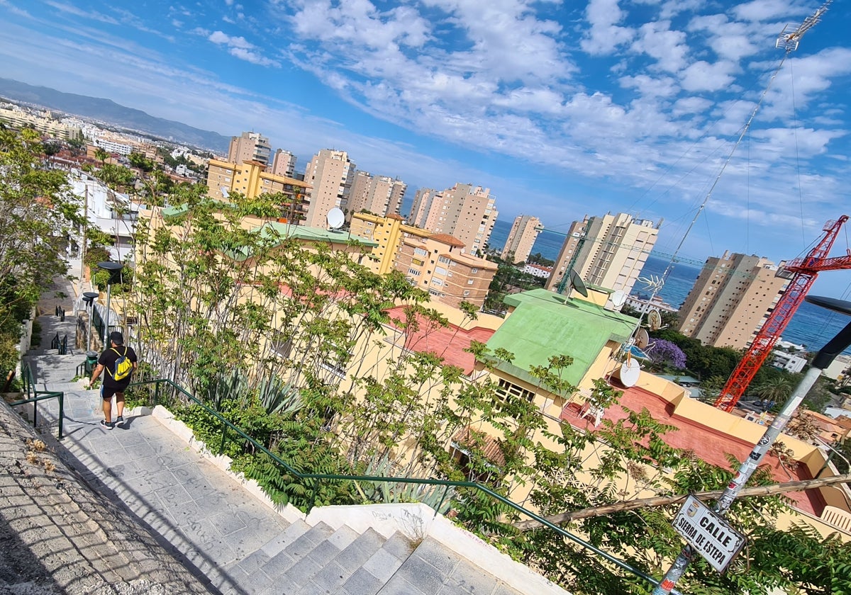 Vista del barrio de El Bajondillo de Torremolinos.