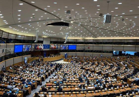 Hemiciclo del Parlamento Europeo, donde esta semana se celebró el plenario del Comité de las Regiones.