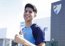 Antoñito Cordero, en las instalaciones de La Academia del Málaga.