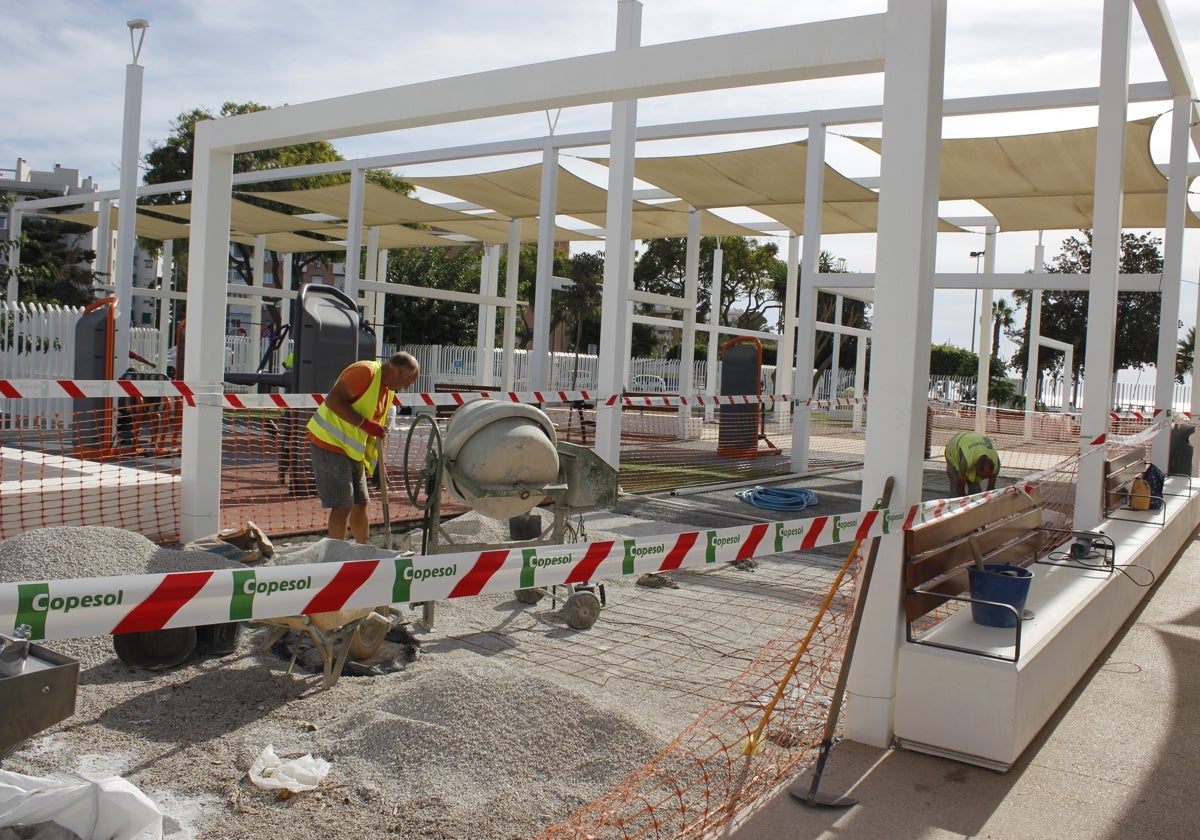 Trabajos en el Parque Baluma.