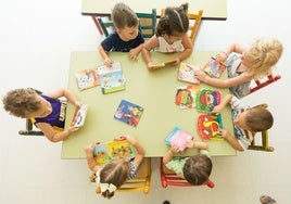 Alumnos de una escuela infantil.