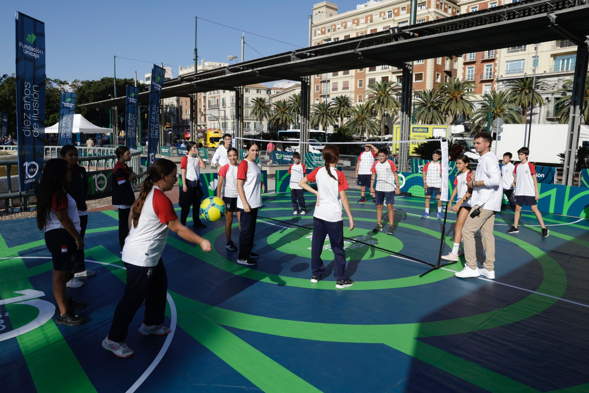 El Espacio Fundación Unicaja cuenta con instalaciones deportivas por donde irán pasando alumnos de colegios de Málaga.