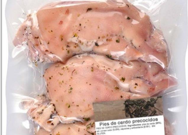 Los pies de cerdo precocidos de Bonpreu.