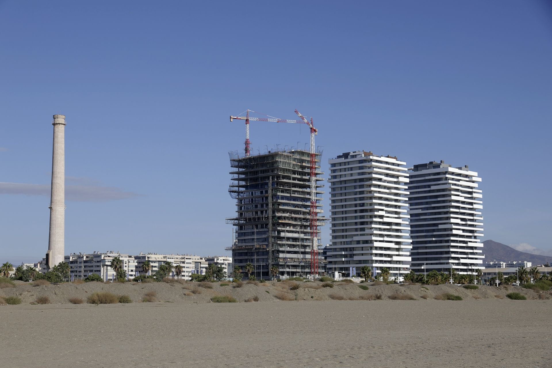 Obras en la tercera torre del conjunto Torre del Río, en calle Pacífico.