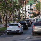 La huelga y la lluvia dejan hasta 10 kilómetros de caravanas entre Rincón de la Victoria y Málaga