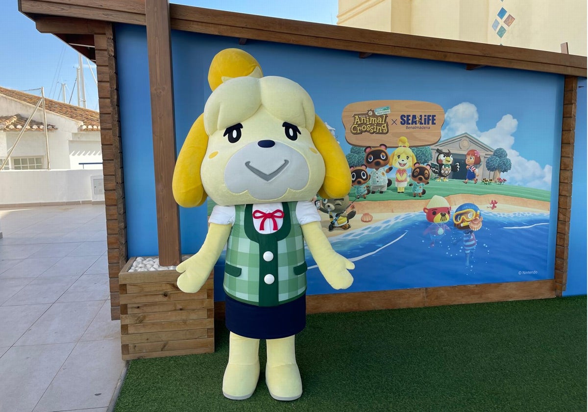 Personaje de Animal Crossing en las instalaciones de Sea Life.