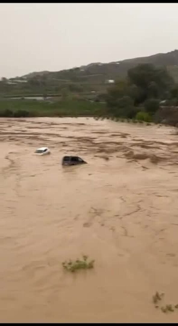 Dana en Málaga: Inundaciones en Alora y coches flotando en el río