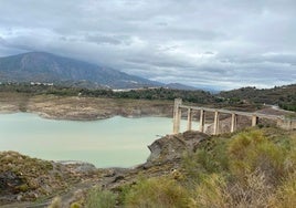 El embalse de La Viñuela ha ganado casi 2,5 hectómetros en la última semana y está al 14,89% de su capacidad, con 24,48 hectómetros cúbicos.