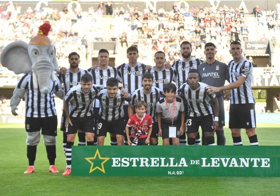 El once del Cartagena frente al Deportivo.