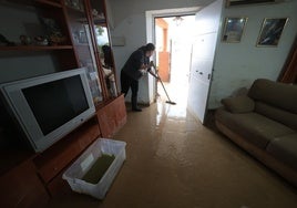 Una vivienda inundada, la pasada semana, en el Valle del Guadalhorce.