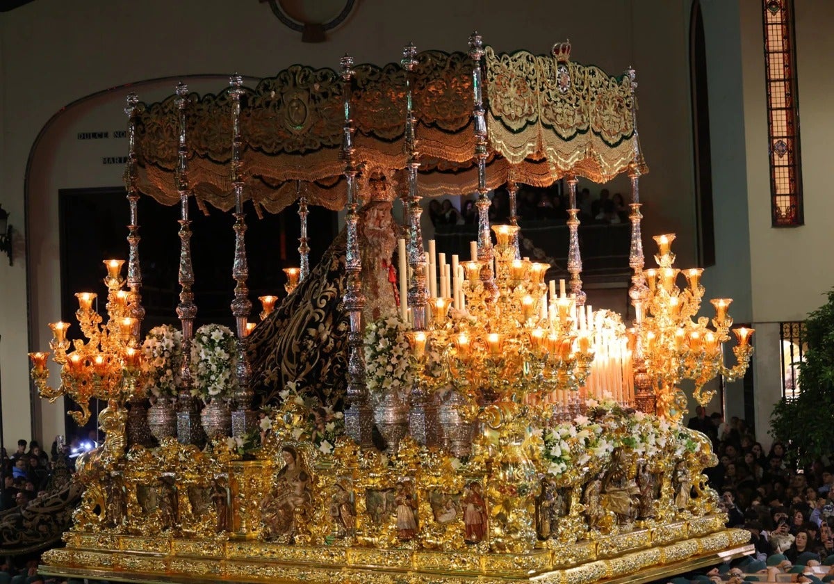 La Virgen de la Esperanza en su salida procesional del pasado Jueves Santo.