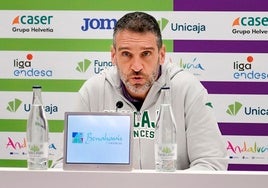 Ibon Navarro, en la previa del Joventut-Unicaja.