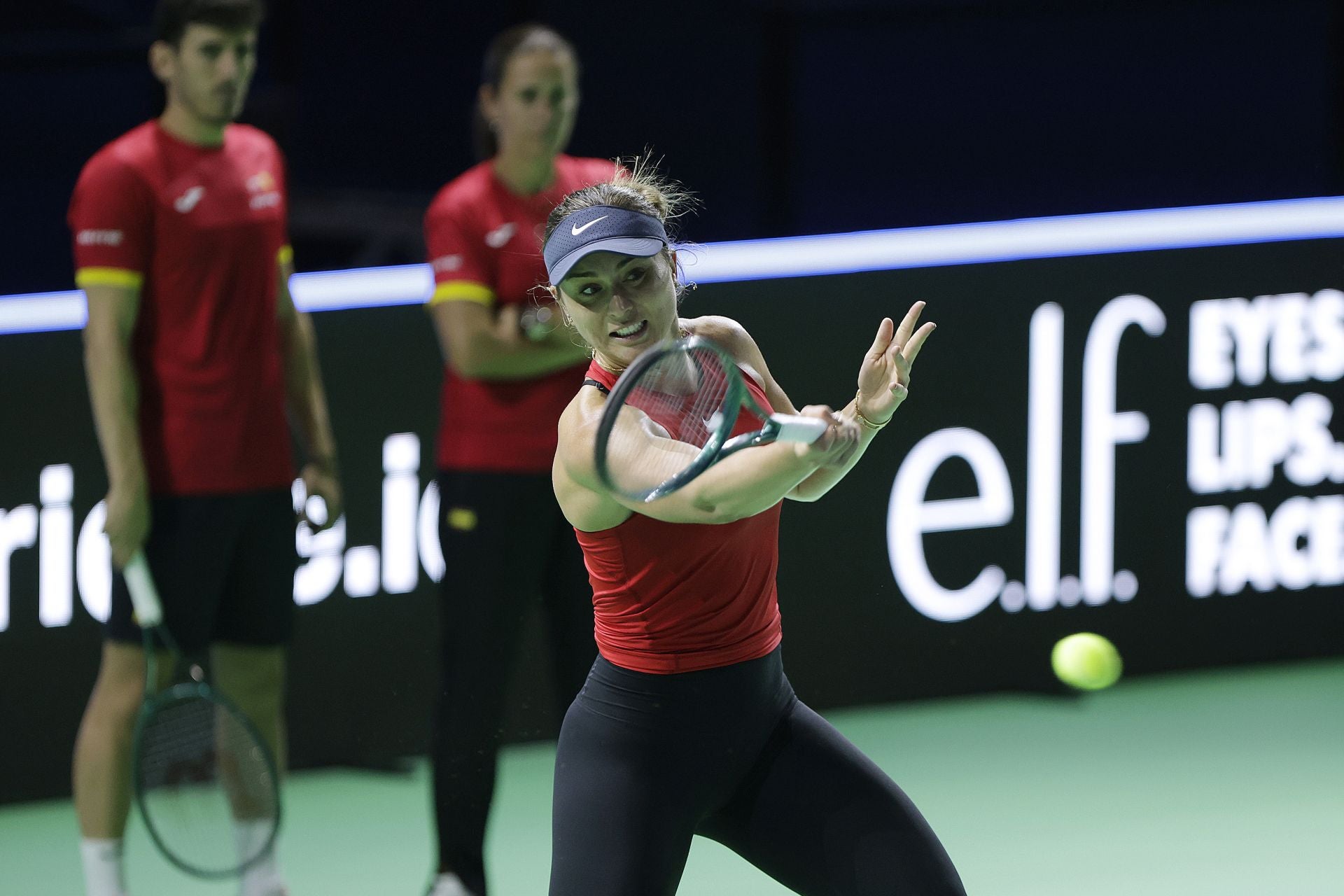 Las fotos de cómo queda la pista de tenis y el montaje para la Billie Jean King en Málaga