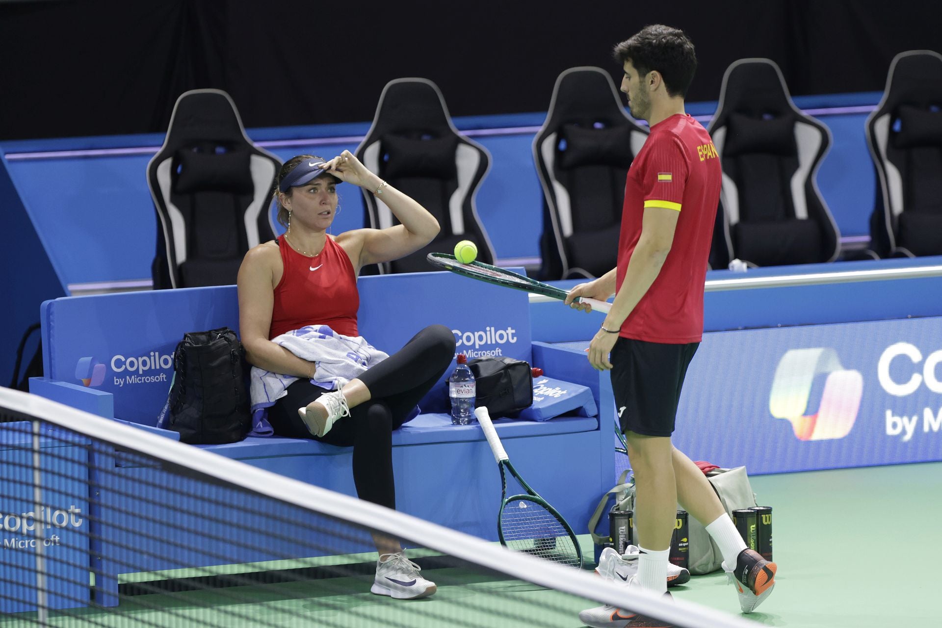 Las fotos de cómo queda la pista de tenis y el montaje para la Billie Jean King en Málaga