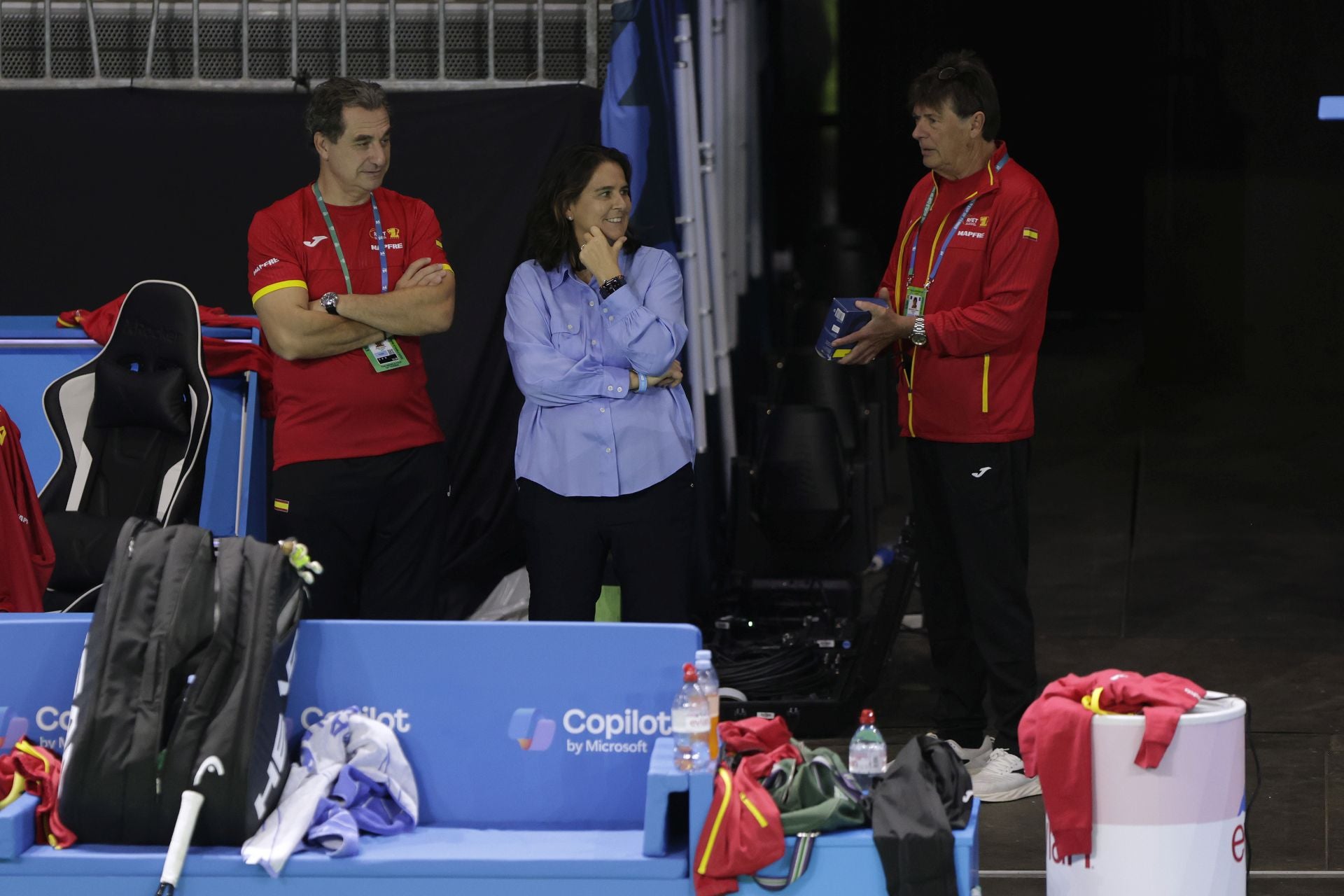 Las fotos de cómo queda la pista de tenis y el montaje para la Billie Jean King en Málaga
