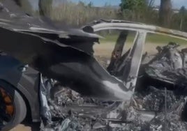 Un Lamborghini Urus robado aparece completamente calcinado en Mijas
