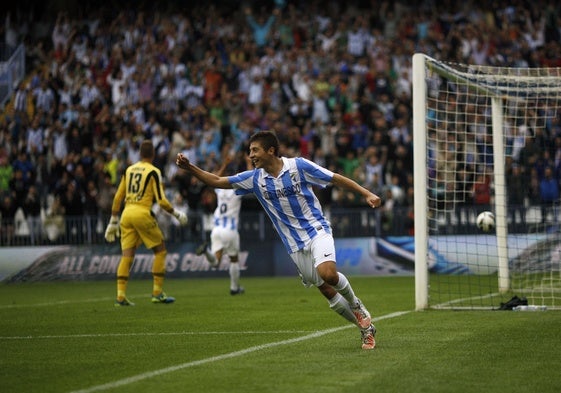 Francisco Portillo, en su etapa como futbolista del Málaga.