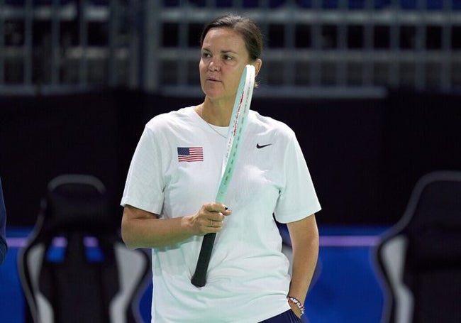 La capitana del equipo estadounidense, Lindsay Davenport.