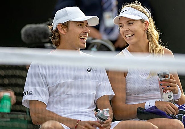 Alex de Miñaur y Katie Boulter, que han llegado a ganar este año dos torneos distintos el mismo día.