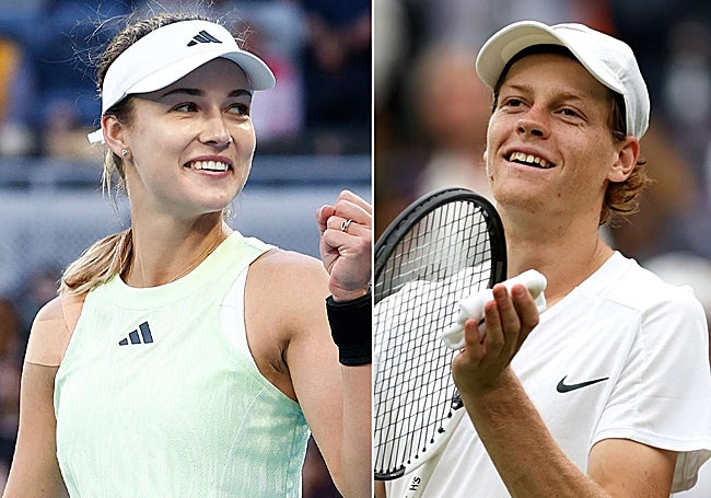 Anna Kalinskaya y Jannik Sinner, que son muy discretos a la hora de dejarse ver juntos.