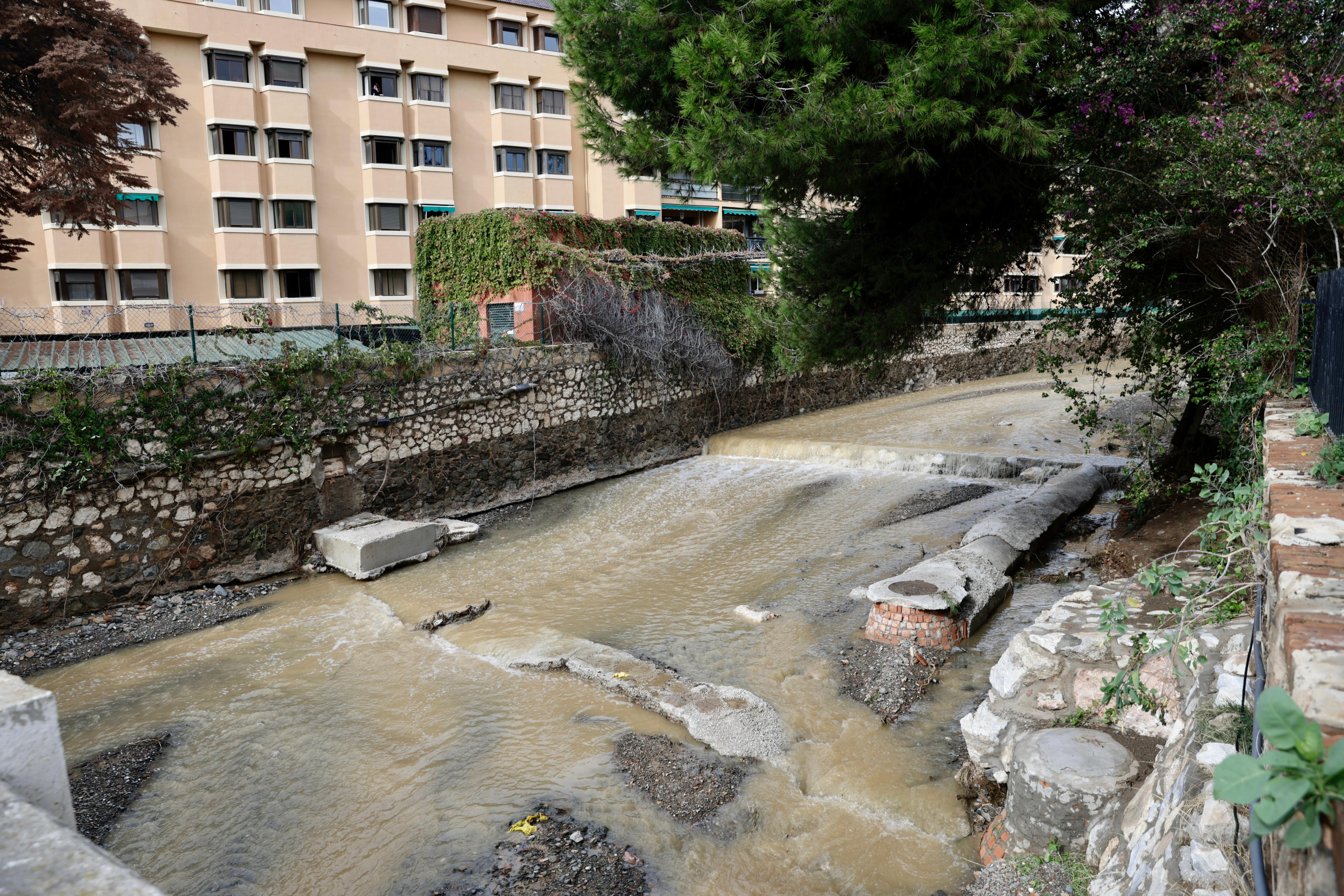 Estado del Arroyo Toquero de la capital tras las lluvias.