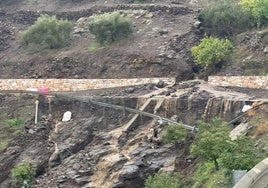 Algunos de los destrozos causados por la DANA en la Axarquía.