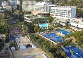 Imagen aérea del complejo del Hotel Higuerón.