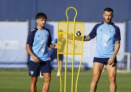 Kevin y Dioni, en un reciente entrenamiento.