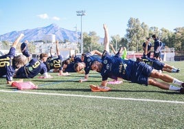 Imagen de un entrenamiento reciente del Marbellí.