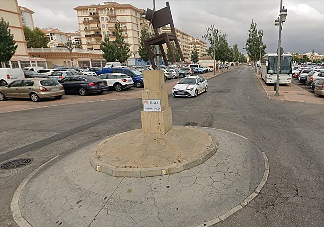 Rotonda antes del accidente.