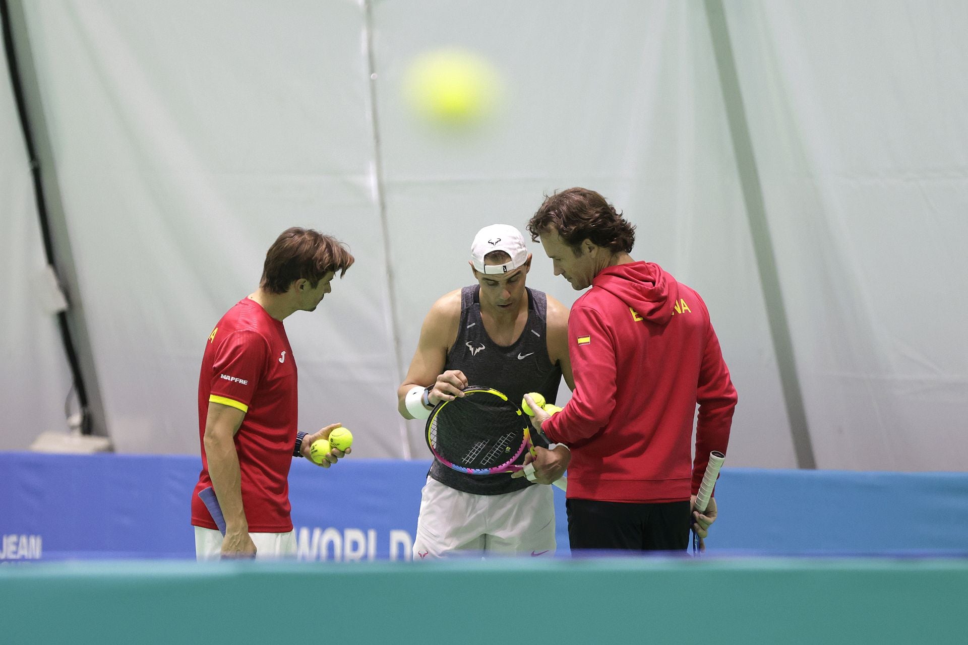 Nadal y Alcaraz, juntos en Málaga: España ya se entrena al completo para la Davis