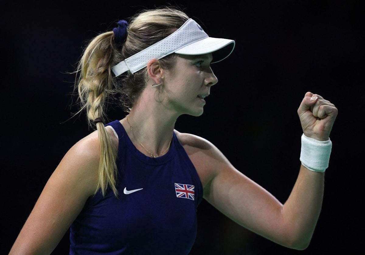 Katie Boulter celebra un punto este domingo.