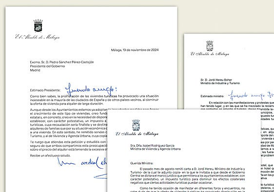 Cartas enviadas por De la Torre.