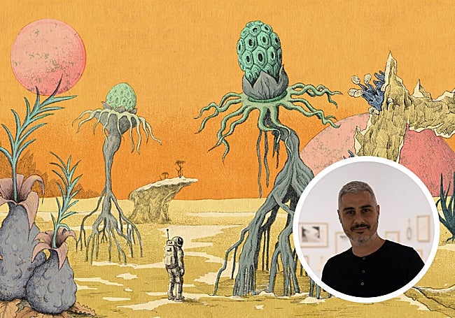 Ilustración de Emmanuel Lafont para un artículo sobre la vegetación extraterrestre.