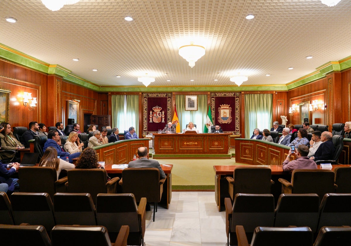 El pleno de presupuestos de Marbella celebrado ayer.