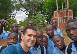 Daniel Vega, en el refugio de Chad.