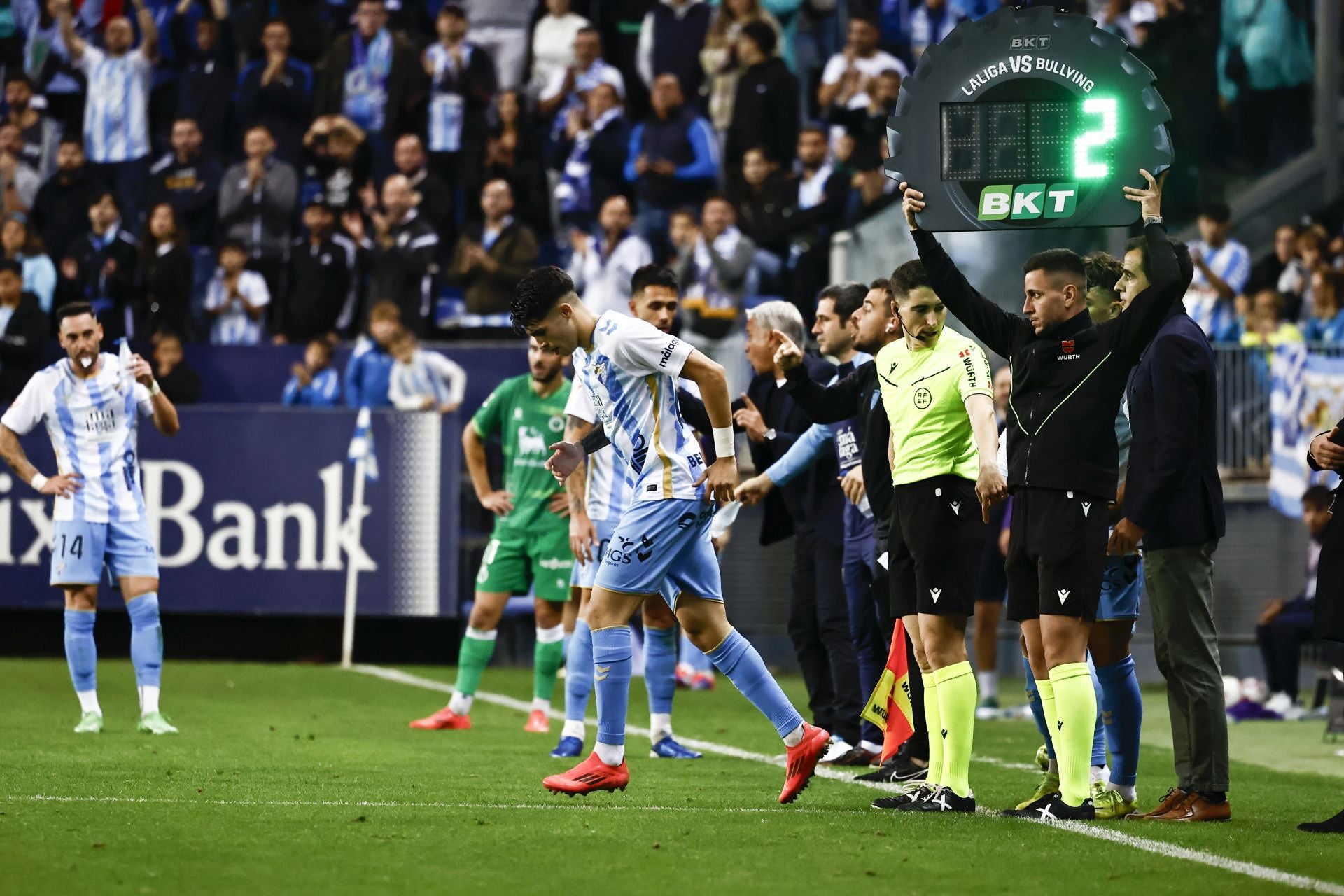 El Málaga - Racing, en imágenes