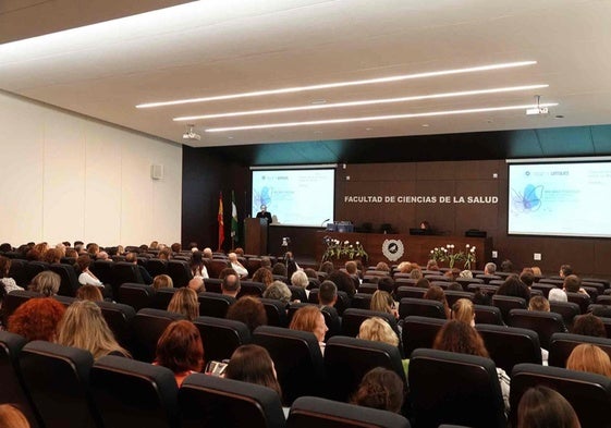 Un momento del acto en la Facultad de Ciencias de la Salud.