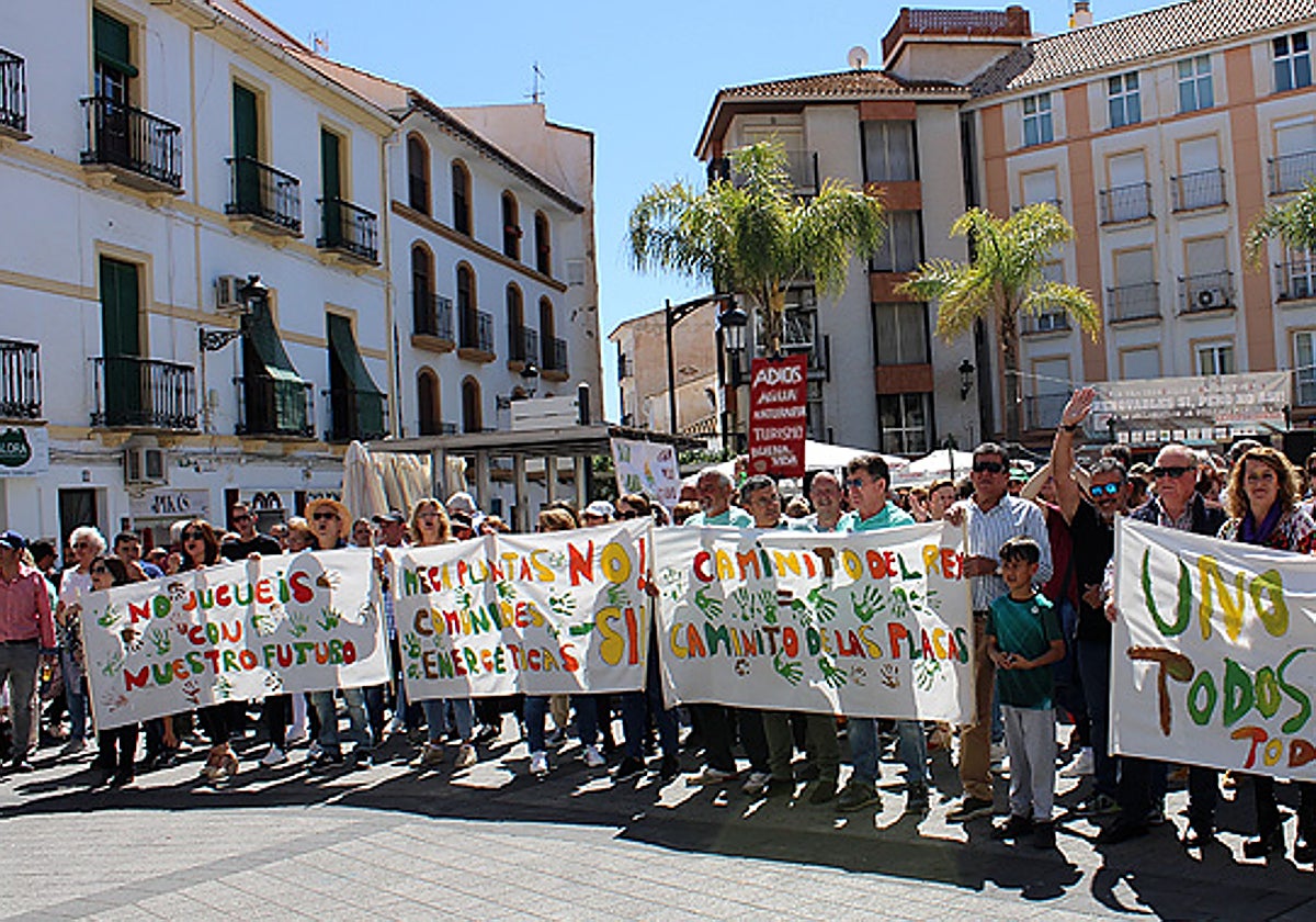 Protestas en la última concentración que se realizó.