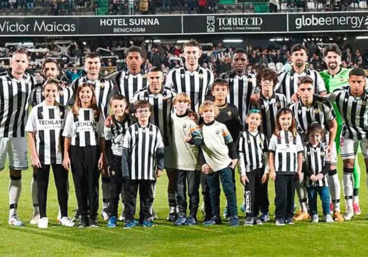 El último once del Castellón, en el partido frente al Ferrol en Castalia.