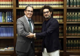 Sergio Corral y Paco Ávila, tras el acuerdo.