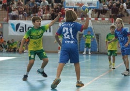 Un partido de Liga de Promoción Diputación de Málaga de Balonmano.