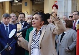 Toni Morillas, en su intervención en el acto para conmemorar el aniversario de la Constitución.