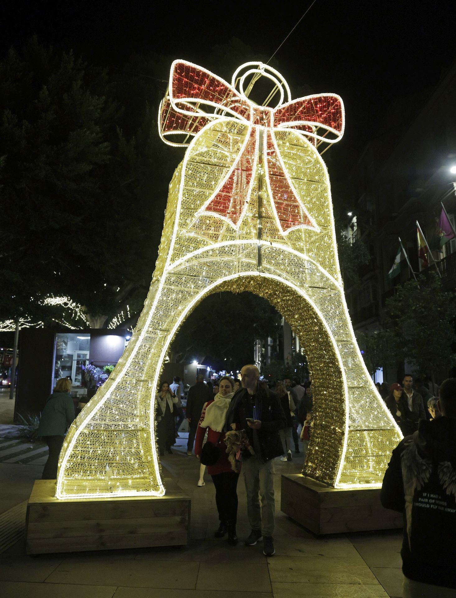 La Navidad y el buen tiempo llenan el centro de Málaga en pleno puente