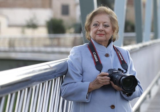 García Rodero, con su inseparable Canon, esta semana en Málaga.