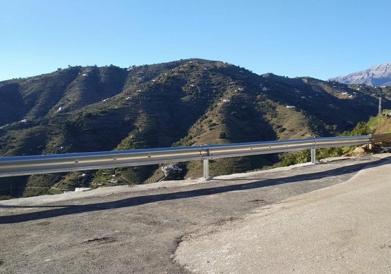 Carretera entre Cómpeta y Torrox, que se pudo reabrir la semana pasada.